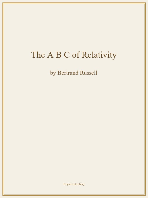The A B C of Relativity